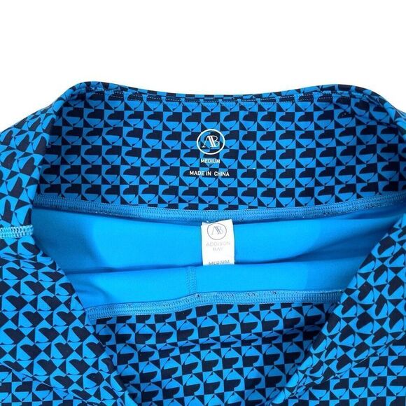 NEW Addison Bay SET Logan sport bra & flounce skorts Sz M lake geo pickleball - Picture 8 of 15